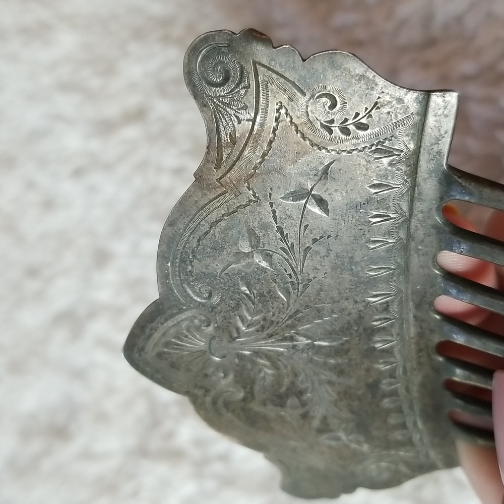Antique Sterling Hair Comb Kennard & Jenks - Picture 6 of 11